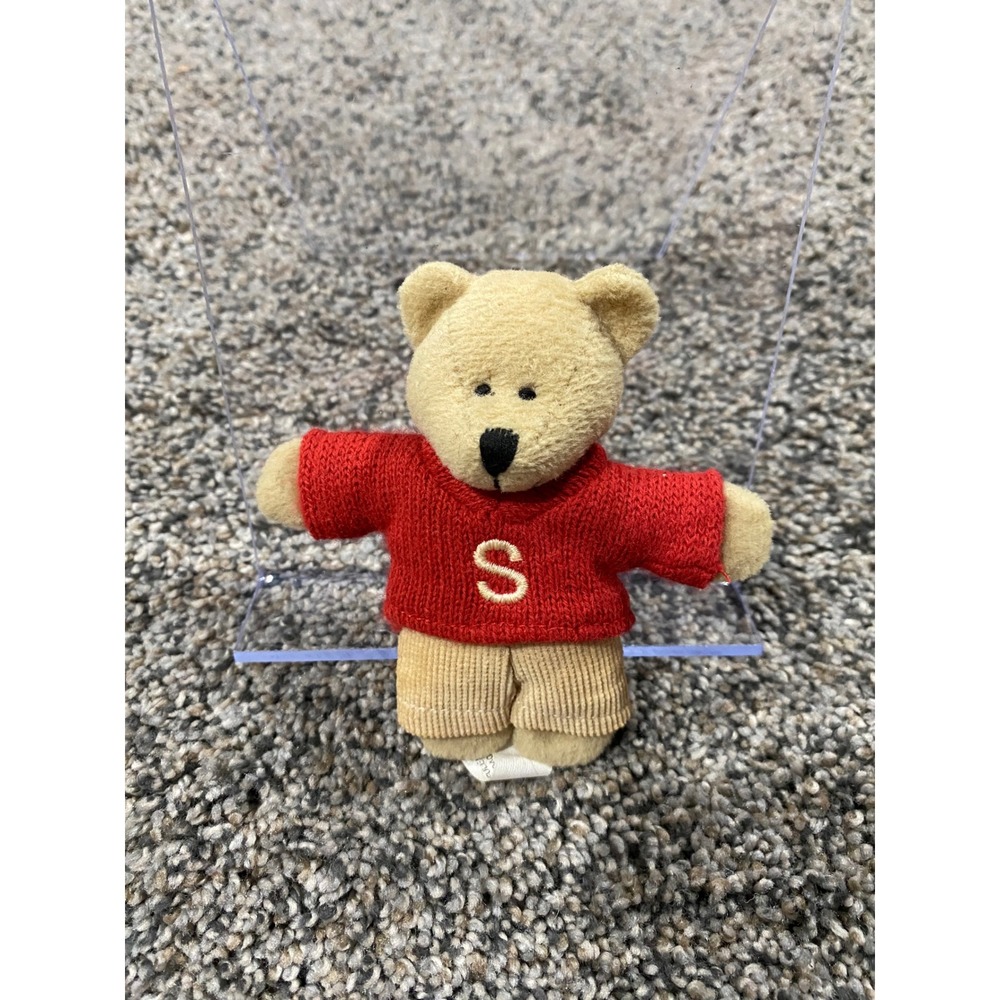Starbucks Bearista Bear 33rd Edition Mini Plush Red Sweater S Corduroy Pants